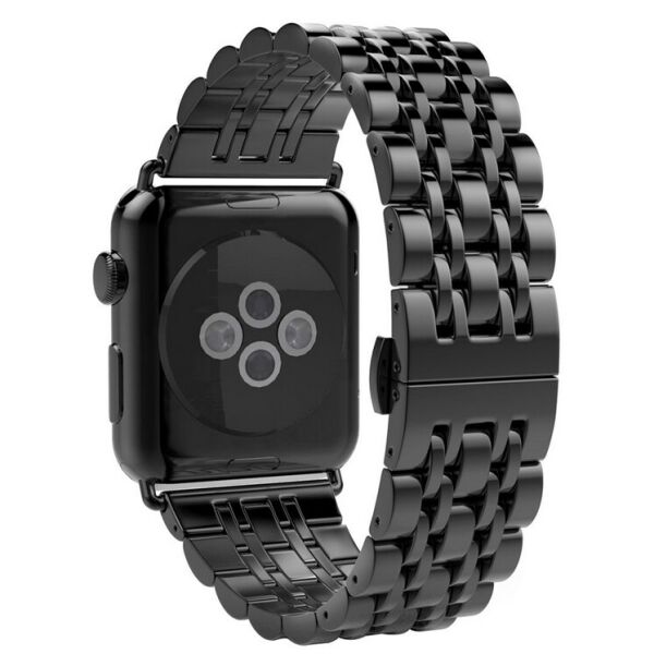 

Браслет для Apple Watch series 3 | 4 | 5 | 6 с шириной корпуса 38|40mm Ремешок Link стальной Черный BeWatch (1021401)