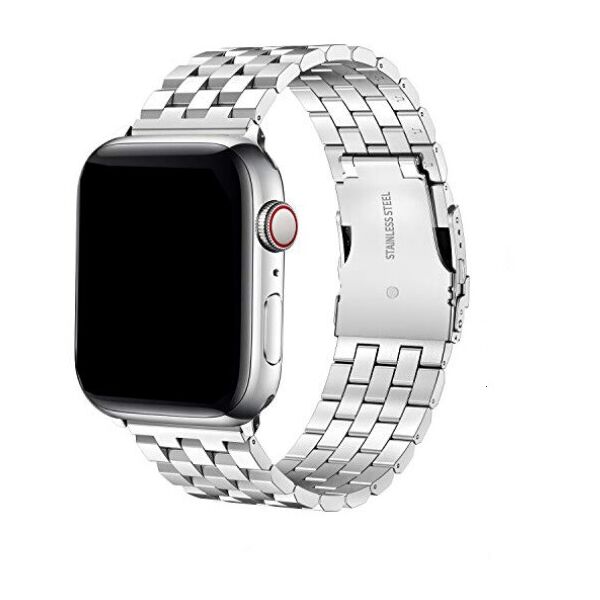 

Браслет для Apple Watch series 3 | 4 | 5 | 6 с шириной корпуса 42|44mm Ремешок Quadro стальной Серебристый BeWatch (1024405)