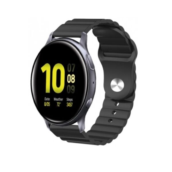 

Ремешок для Samsung Galaxy Watch 42 | 3 41 mm | Active | Active 2 силиконовый 20мм Wave Черный BeWatch (1010701)