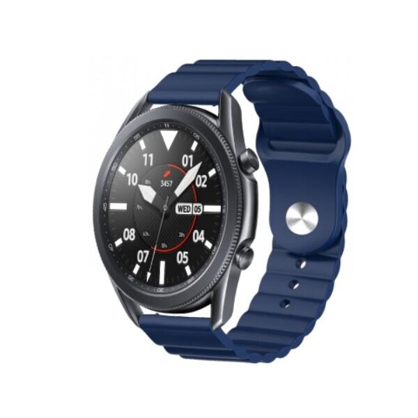 

Ремешок для Samsung Galaxy Watch 46 mm | 3 45 mm | Gear S3 силиконовый 22мм Wave BeWatch Темно-Синий (1020789)