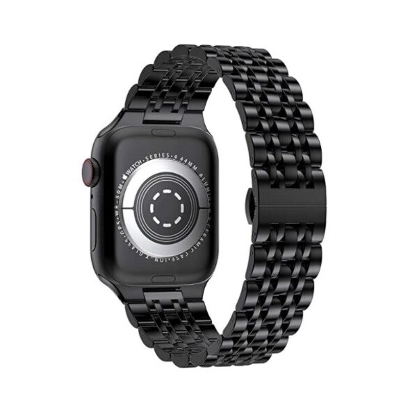 

Браслет для Apple Watch series 3 | 4 | 5 | 6 с шириной корпуса 42|44mm Ремешок Link стальной Черный BeWatch (1021401)