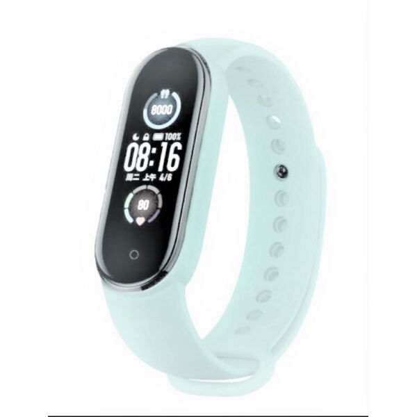 

Ремешок для Xiaomi Mi Band 5 | 6 силиконовый Мятный BeWatch (1540697)