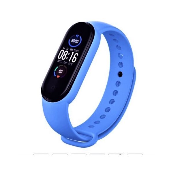 

Ремінець для Xiaomi Mi Band 5 | 6 силіконовий Блакитний BeWatch (1540609)