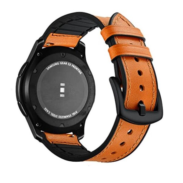 

Ремешок 22мм Кожаный + Силикон для Samsung Galaxy Watch 46mm | 3 45mm | Gear S3 Коричневый BeWatch (1230104)