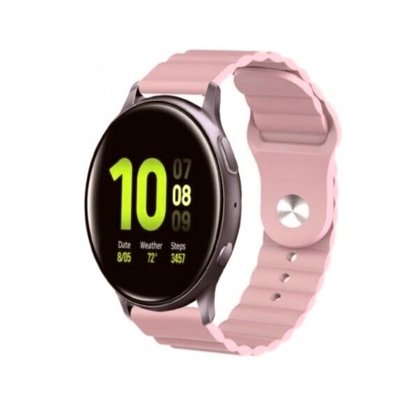 

Ремешок для Samsung Galaxy Watch 42 | 3 41 mm | Active | Active 2 силиконовый 20мм Wave Светло Розовый BeWatch (1010705)