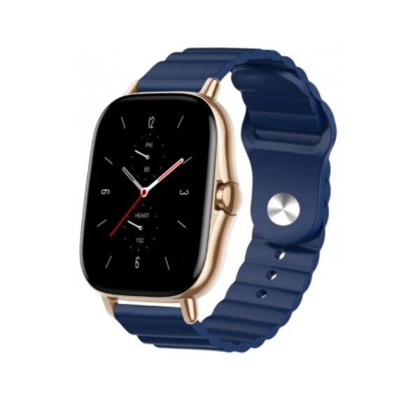 

Ремешок для Amazfit BIP | Bip Lite | Bip U / Pro/ Mini | GTS | GTS 2 (E) | GTR 42mm силиконовый 20мм Wave Темно Синий BeWatch (1010706)
