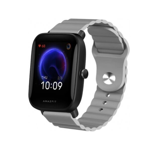 

Ремешок для Amazfit BIP | Bip Lite | Bip U / Pro/ Mini | GTS | GTS 2 (E) | GTR 42mm силиконовый 20мм Wave Серый BeWatch (1010707)