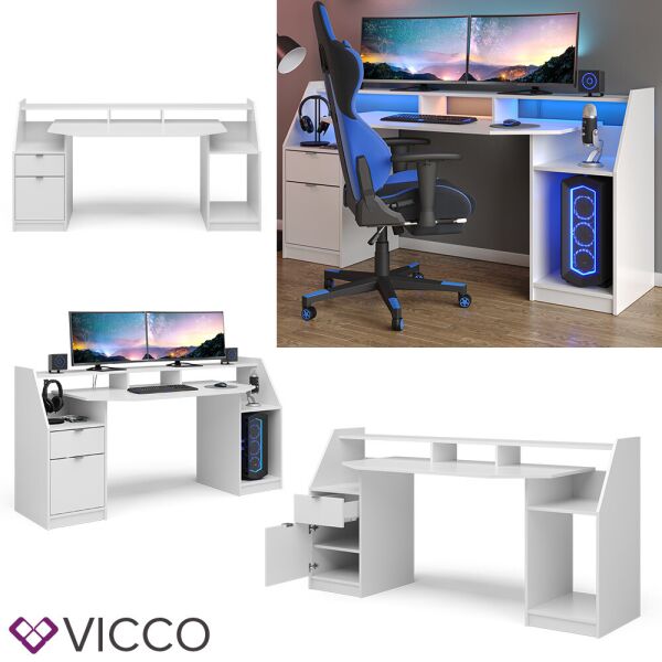 

Геймерский стол Vicco Joel Big 180 см, белый