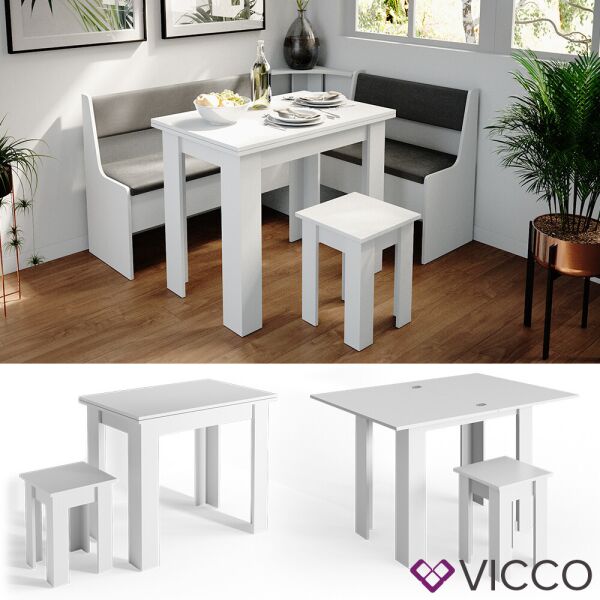 

Стол и стул для кухни Vicco Roman, белый