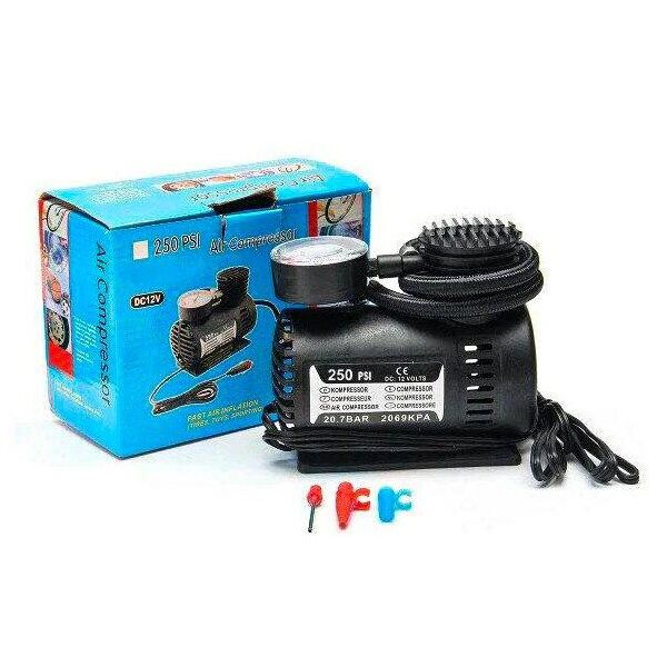 

Автомобильный насос компрессор Air Compressor DC-12V / 250 PSI