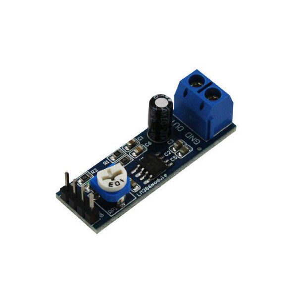 

Модуль Аудио усилитель LM386 0.3-1Вт 5-12В Arduino