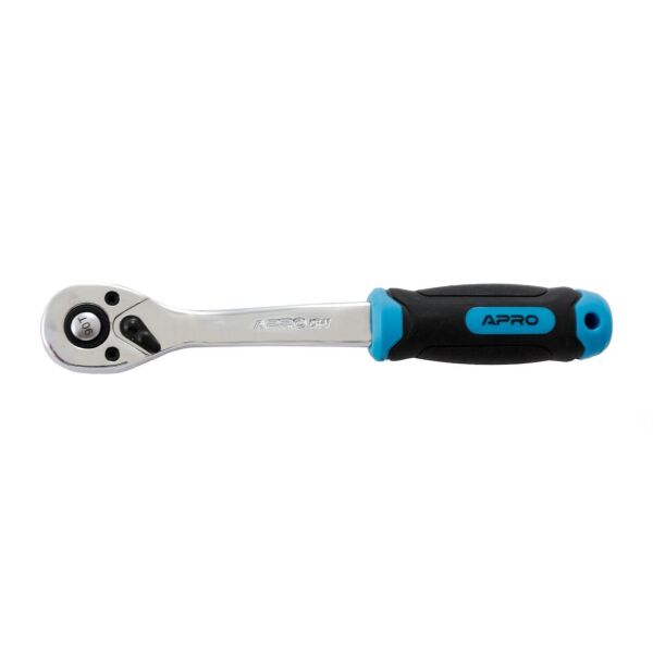 

Ключ трещоточный (рукоятка с храповым механизмом) Apro - 3/8" x 90T изогнутый