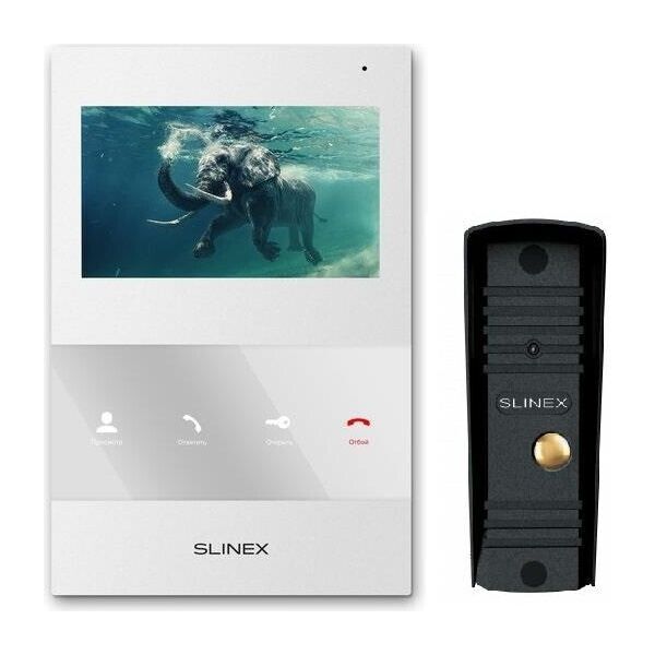 

Комплект видеодомофона Slinex SQ-04M White + Вызывная панель Slinex ML-16HR Black