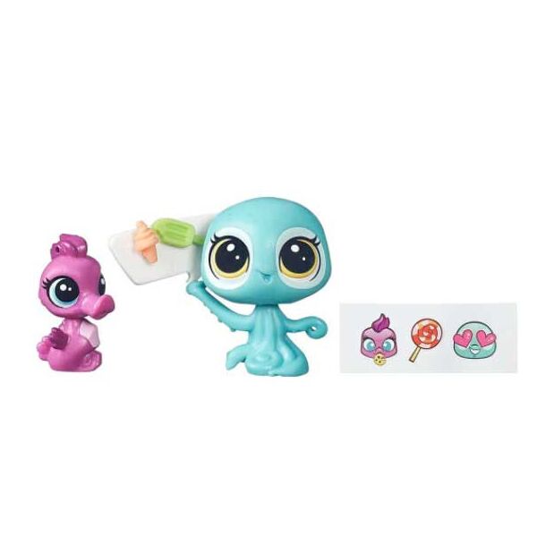 

Игровой набор Littlest Pet Shop петы Осьминог и морской конек Coralina Reefton и Aya Waterly Hasbro BR86116