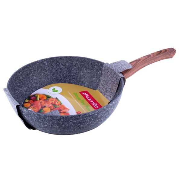 

Сотейник Kamille d26см з антипригарним покриттям Grey marble з алюмінію KM-4166