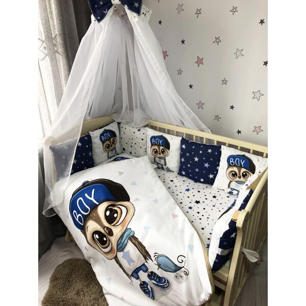 

Комплект постельного белья Baby Comfort MyTeddy Малыш-Совёнок синий 7 элементов