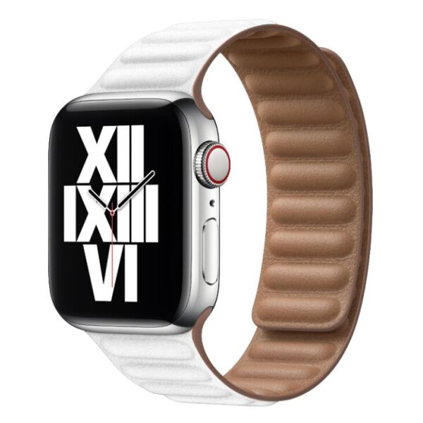 

Ремешок кожа Leather Link для Apple Watch 38 / 40mm (white)