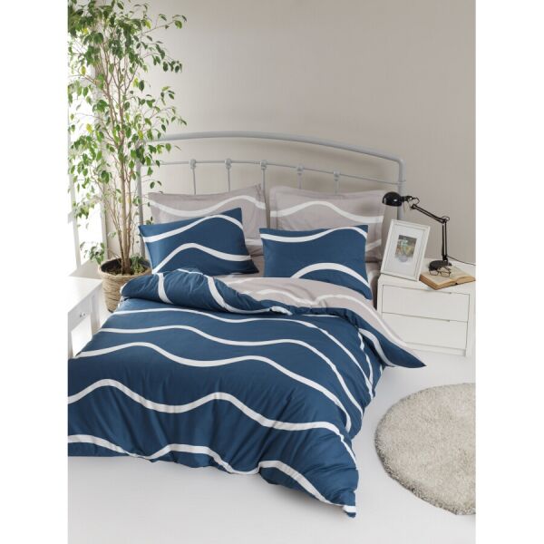 

Постельное белье Lotus Home Perfect Ranforce - Nova голубой семейный