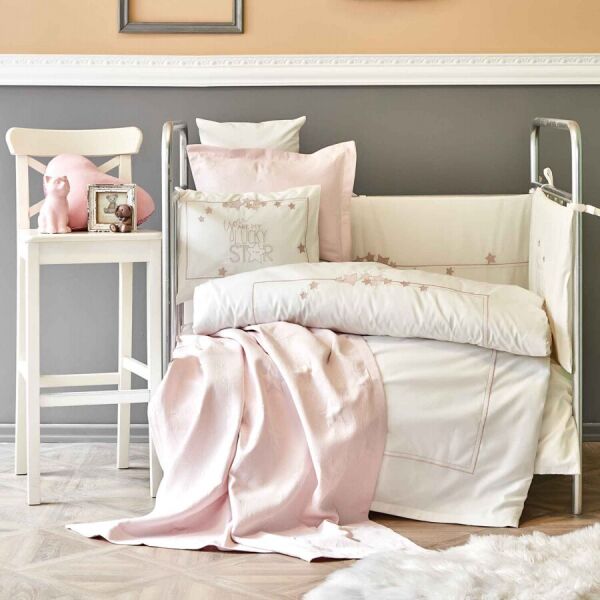 

Детский набор в кроватку для младенцев Karaca Home - Lucky Star rose gold (9 предметов)