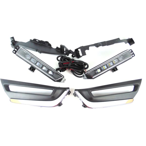 

Противотуманные фары LED для Honda CR-V 2017-, + кронштейны, накладки, проводка, комплект 2 стороны