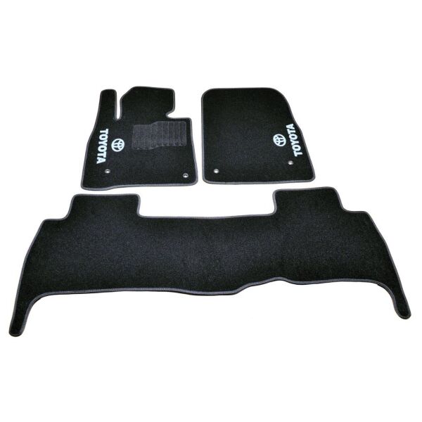 

К/с ворс Toyota Land Cruiser 200 коврики салона в салон на TOYOTA Тойота Land Cruiser 200 (2007-2012) 5 мест / Чёрные, кт. 3шт
