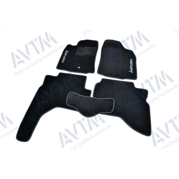 

Коврики салона ворс Mitsubishi Pajero Sport (1996-2008) /Чёрные 5шт