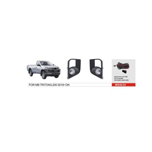 

Фары дополнительные противотуманные Mitsubishi Triton L200 Pajero Sport 2018- MB-9039 H16-19W эл.проводка