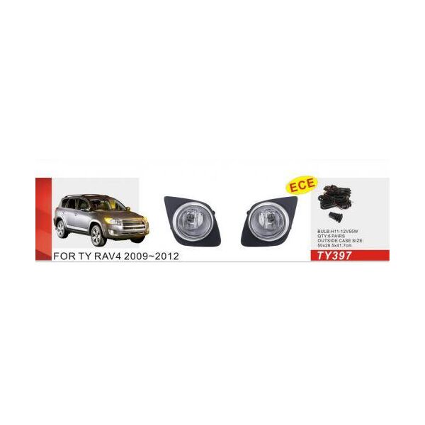 

Фары дополнительные противотуманные Toyota RAV-4 2009-12 TY-397W H11-55W эл.проводка