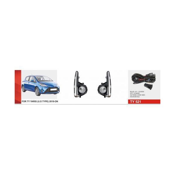 

Фары дополнительные противотуманные Toyota Yaris Hatchback 2018- TY-521W H11-55W эл.проводка