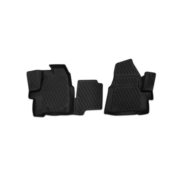 

К/с Ford Tourneo коврики салона в салон на FORD Форд Tourneo Custom (1+2 seats), 2013-> 2 шт (полиуретан) (3D)