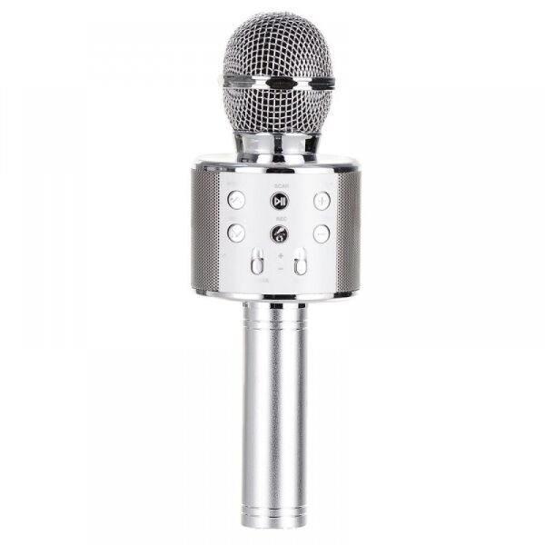 

Караоке-микрофон беспроводной WS 858 Silver (au085)