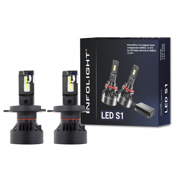

Светодиодные автолампы Infolight S1 H4 50W