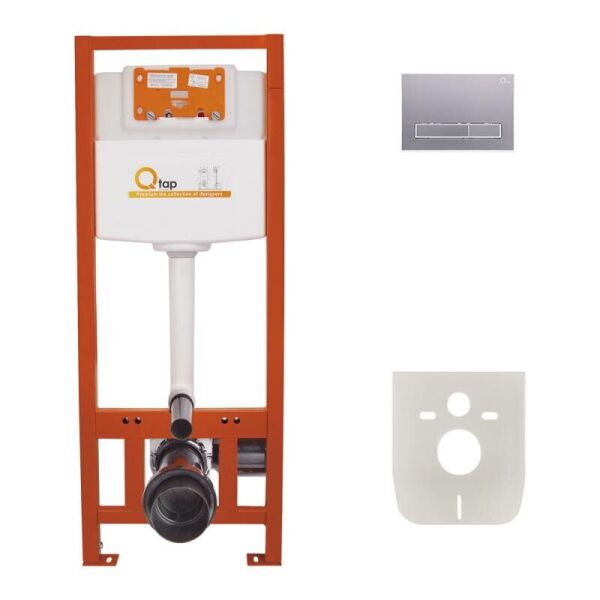 

Инсталляция для унитаза 4 в 1 Qtap Nest ST с линейной панелью смыва QT0133M425M08382SAT