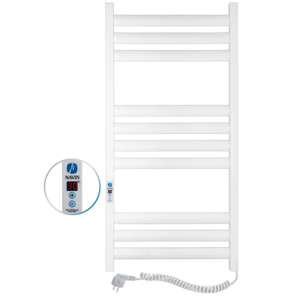 

Электрический полотенцесушитель Navin Ellipse 500x1000 Digital правый (белый бархат) 12-845052-5010, Белый, Правое, Электронный