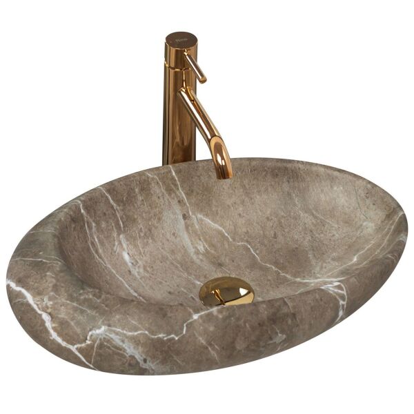 

Умывальник Rea Roxy B stone nature накладной REA-U6650, Серый