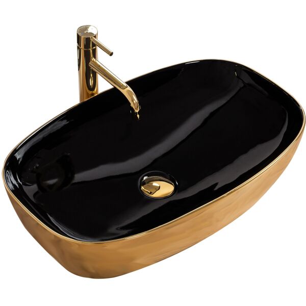 

Умывальник Rea Rich gold/black накладной REA-U9600, Золотой