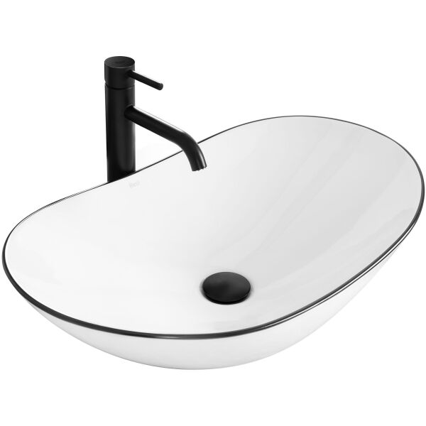 

Умывальник Rea Royal black edge накладной REA-U8569, Белый