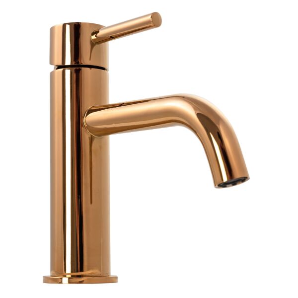 

Смеситель для умывальника Rea Lungo rose gold low розовое золото низкий REA-B4500, Теплый закат