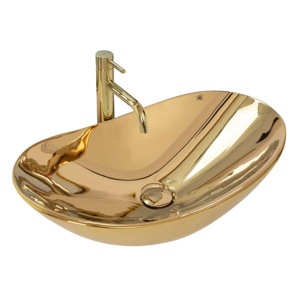 

Умывальник Rea Royal gold накладной золотой REA-U4545, Золотой