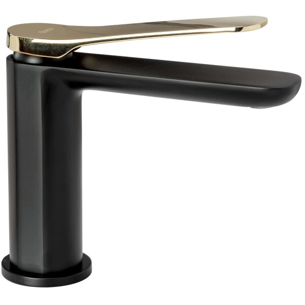 

Смеситель для умывальника Rea Creek black gold low низкий REA-B8503, Черный