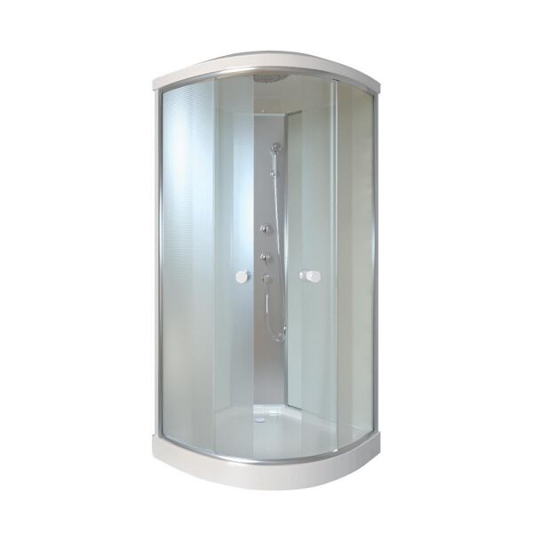 

Душевой бокс Qtap SB9090.1 SAT, стекло Fabric 4 мм