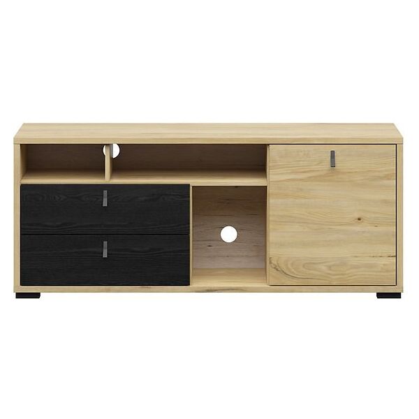 

ТВ тумба BRW Rodes S462-RTV1D2S-JBE/DCA, ясень беларусский/чёрный дуб