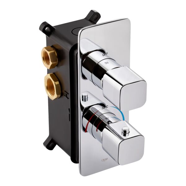 

Смеситель термостатический скрытого монтажа для душа Qtap Votice 65T105NGC для трех потребителей