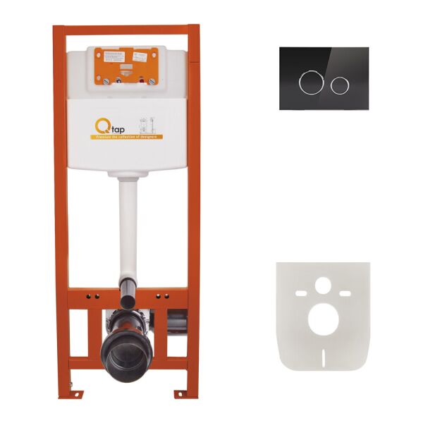 

Набор инсталляция 4 в 1 Qtap Nest ST с круглой панелью смыва QT0133M425V1163GB