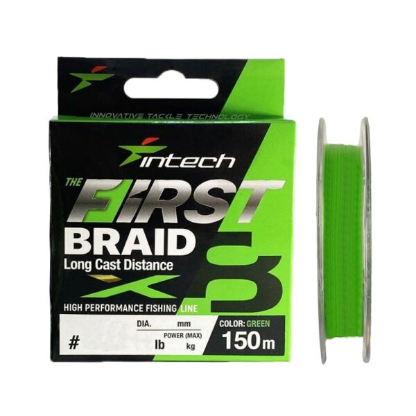 

Шнур плетенный Intech First Braid X8 #0.6 0.128мм 5,45кг 150м
