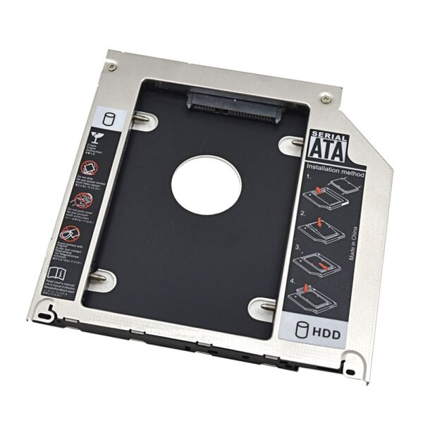 

Адаптер DVD для подключения 2.5" HDD/SSD SATA в отсек привода Apple Macbook 9.5 мм (Optibay Caddy 9.5мм)