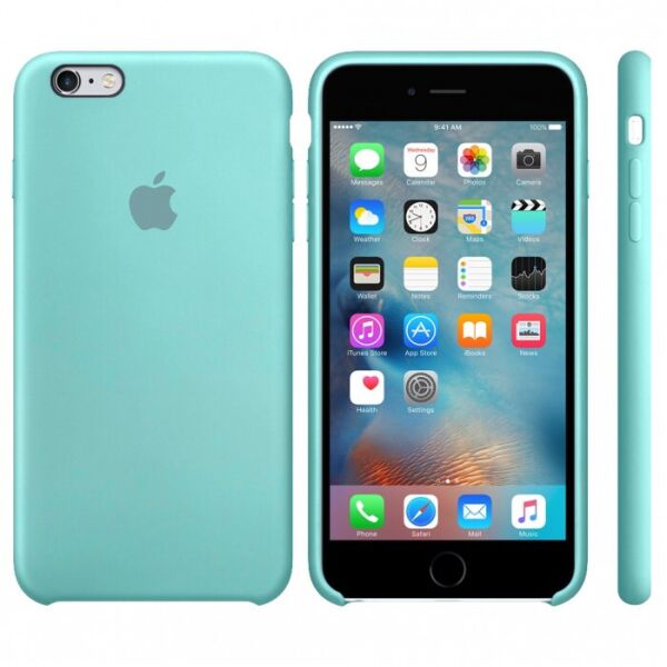 

Чехол Silicone Case для Apple iPhone 6/6S Морская волна Sea blue
