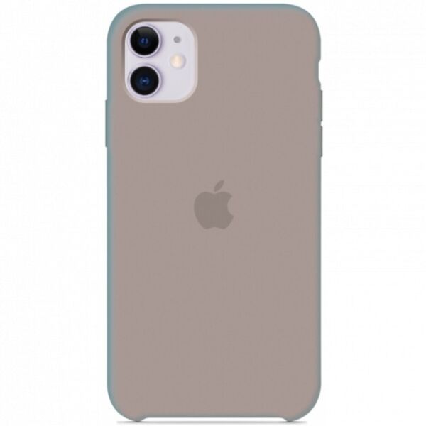 

Чехол Silicone Case для Apple iPhone 11 Серый Pebble