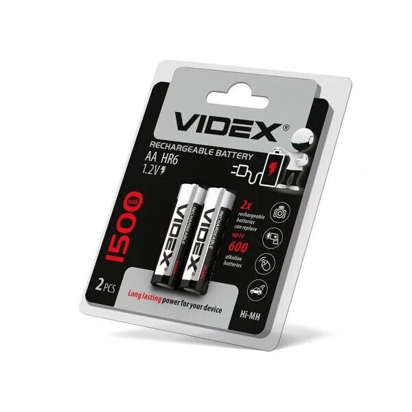 

Аккумулятор Videx 1500 mAh AA, Ni-Mh, 2шт