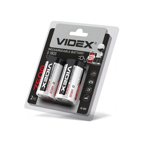 

Аккумулятор VIDEX D (HR20) 7500 mAh 2 шт